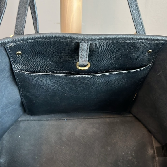 Michael Kors Black and White Striped Tote Bag - Picture 6 of 8